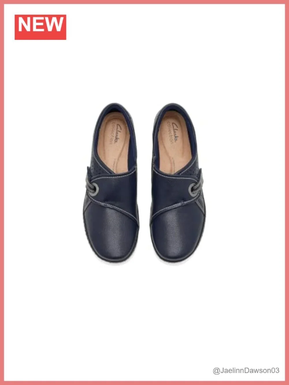 Women's Leather Perforated Loafer Flat with Adjustable Strap